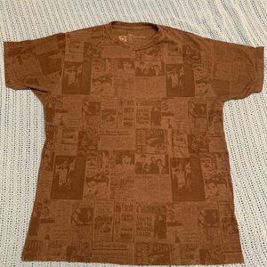 Krew skate apparel tee. Headlines. Brown.